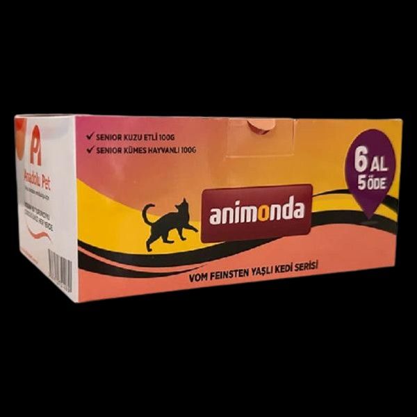Animonda Vom Feinsten Kuzu Etli ve Tavuk Etli Karışık Yaşlı Kedi Konservesi 100gr (6 AL 5 ÖDE)