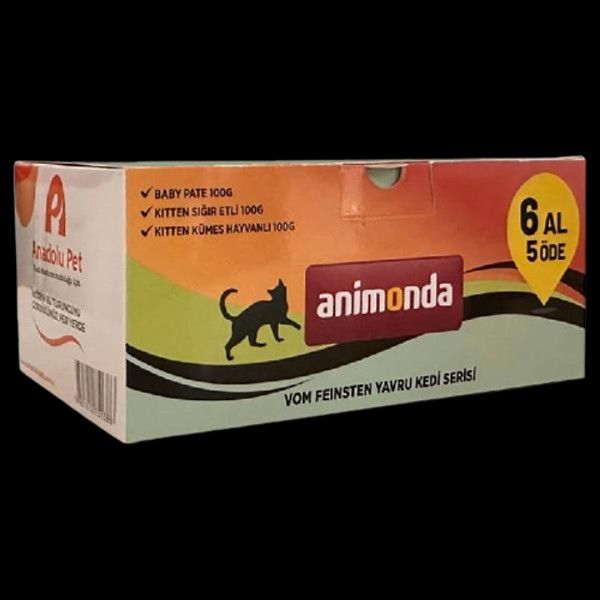 Animonda Vom Feinsten Sığır Etli Kümes Hayvanlı Karışık Yavru Kedi Konservesi 100gr (6 AL 5 ÖDE)