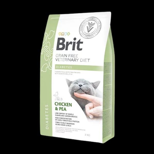 Brit Veterinary Diet Diabetes Diyabet Hastalığı oln Kediler için Tahılsız Kedi Maması 2 Kg