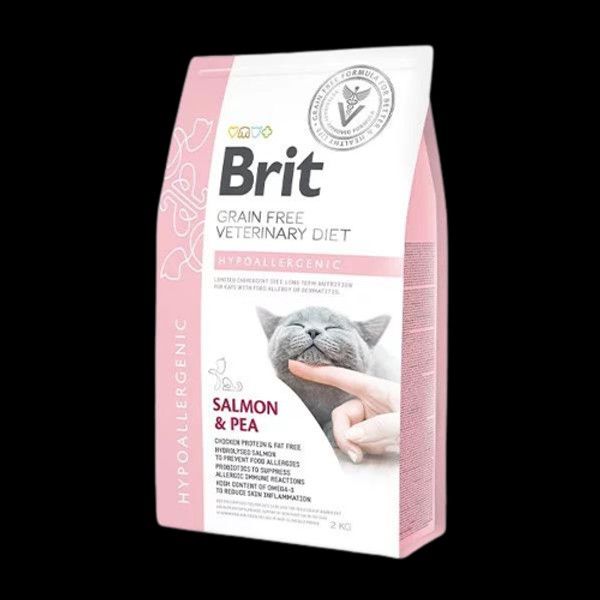 Brit Veterinary Diet Hypo-Allergenic Cilt Sağlığı Destekleyici Tahılsız Kedi Maması 2 Kg