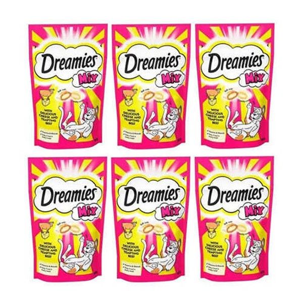 Dreamies Mix Kedi Ödül Maması Sığır Etli ve Peynirli 6x60 Gr