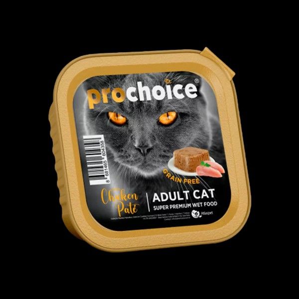 Pro Choice Tavuklu Tahılsız Ezme Yetişkin Kedi Konservesi 100 Gr