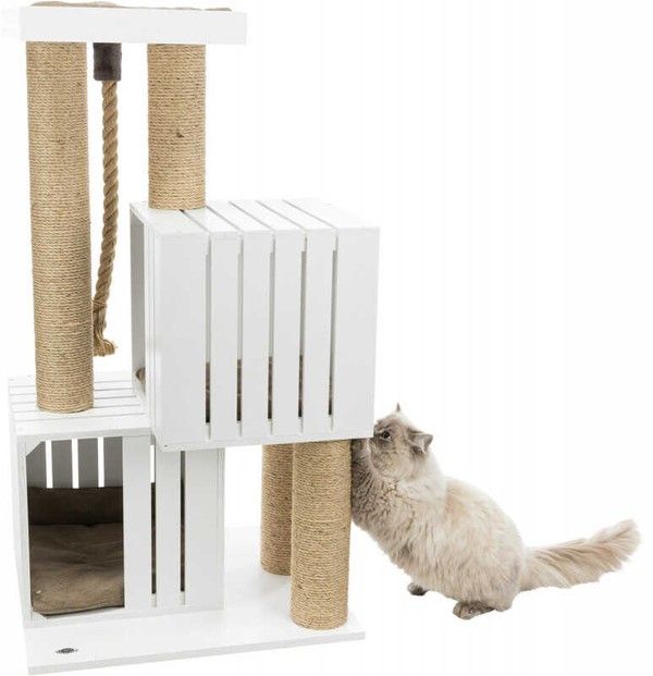 Trixie Kedi Tırmalama ve Oyun Evi 114 Cm Beyaz  Kum Beji