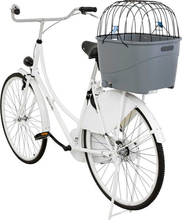 Trixie Köpek İçin Bisiklet Arkası Sepeti Plastik ve Metal 36x47x46h Cm Gri