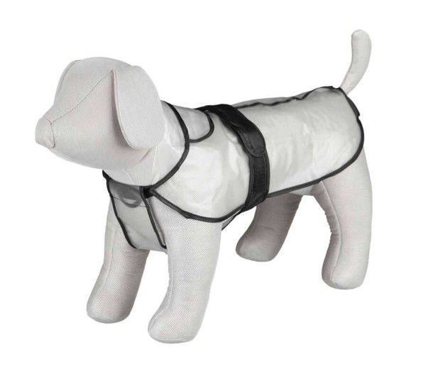Trixie Köpek Yağmurluk  XS:30cm  TransparanŞeffaf  Siyah Biyeli